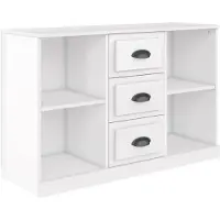 vidaXL Sideboard Hochglanz-Weiß 104,5x35,5x67,5 cm Holzwerkstoff