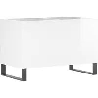 vidaXL Plattenschrank Hochglanz-Weiß 74,5x38x48 cm Holzwerkstoff