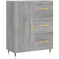 vidaXL Sideboard Grau Sonoma 69,5x34x90 cm Holzwerkstoff