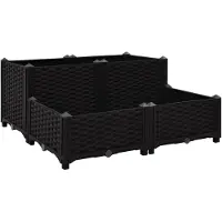vidaXL Hochbeet 80x80x38 cm Polypropylen