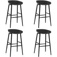 vidaXL Barhocker 4 Stk. Schwarz