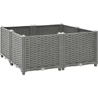 vidaXL Hochbeet 80x80x38 cm Polypropylen