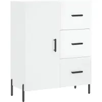 vidaXL Sideboard Hochglanz-Weiß 69,5x34x90 cm Holzwerkstoff