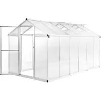 vidaXL Gewächshaus Aluminium 362x190x195 cm 13,41 m³
