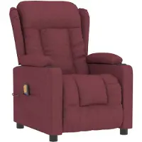 vidaXL Massagesessel Weinrot Stoff