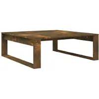 vidaXL Couchtisch Räuchereiche 100x100x35 cm Holzwerkstoff