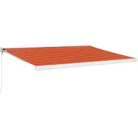vidaXL Markise Einziehbar Orange und Braun 4,5x3 m Stoff und Aluminium