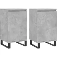 vidaXL Sideboards 2 Stk. Betongrau 40x35x70 cm Holzwerkstoff