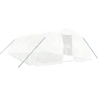 vidaXL Gewächshaus mit Stahlrahmen Weiß 40 m² 8x5x2,3 m
