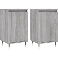 vidaXL Sideboards 2 Stk. Grau Sonoma 40x35x70 cm Holzwerkstoff