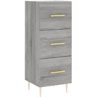 vidaXL Sideboard Grau Sonoma 34,5x34x90 cm Holzwerkstoff