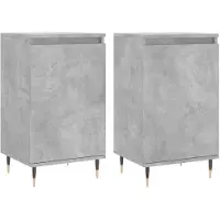 vidaXL Sideboards 2 Stk. Betongrau 40x35x70 cm Holzwerkstoff