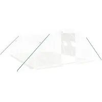 vidaXL Gewächshaus mit Stahlrahmen Weiß 24 m² 6x4x2 m