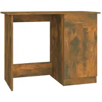 vidaXL Schreibtisch Räuchereiche 100x50x76 cm Holzwerkstoff