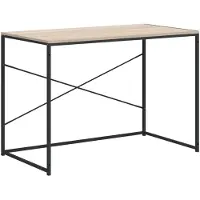 vidaXL Computertisch Schwarz und Eiche-Optik 110x60x70cm Holzwerkstoff