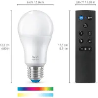 Wiz 8W 2200K E27 LED-Lampe, Birnenform, Sockel E27, 8 Watt, wechselnde Farben, 2200 K, Amazon Alexa / Google Home,8kWh/1000h