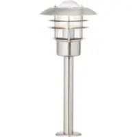 Brilliant Außensockelleuchte Terrence | zeitlose Außenleuchte | 50cm | edelstahl | 1x E27 max. 40 W | IP 44