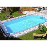 Steinbach , Stahlwand Swimming Pool Set "Styria oval", blaue Poolfolie, 625 x 360 x 150 cm