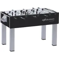 Winsport Garlando, Tischfußball Kickertisch "F-200 Evolution", schwarz / silber, Teleskopstangen (SA)