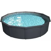 Steinbach , Stahlwand Swimming Pool Set "Nuovo de Luxe", anthrazit / silbergrau, Ø 550 x 120 cm, ohne Zubehörset
