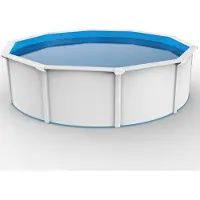 Steel Steinbach, Stahlwand Swimming Pool Set "Nuovo de Luxe", weiß / blau, Ø 460 x 120 cm, ohne Zubehörset