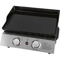 Justus , Tischgrill BBQ-Plancha Gasgrill "Grilleau 2", silber, 2 Brenner