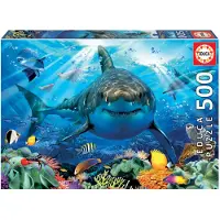 Educa Borras Puzzle 500 Weißer Hai Mehrfarbig Mehrfarbig One Size