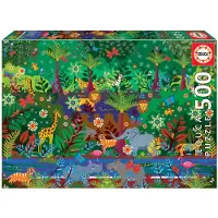 Educa 19245 Dschungel 500 Teile Puzzle