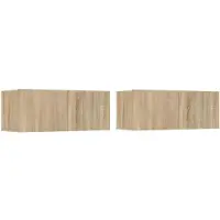 vidaXL TV-Schränke 2 Stk. Sonoma-Eiche 80x30x30 cm Holzwerkstoff