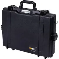 Peli 1495 Laptop Schutzkoffer für maximalen Schutz vor äußeren Einwirkungen, IP67 Wasser- und Staubdicht, 15L Volumen, ohne Schaumstoff (separat erhältlich), Farbe: Schwarz