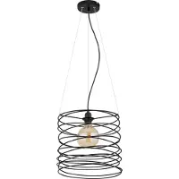 Globo Lighting Hängeleuchte Metall schwarz matt, Metall schwarz matt, Kabel Textil Schwarz, ø: 350mm, H: 1280mm, exkl. 1x E27 60W 230V