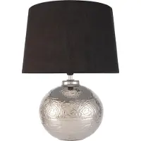 Pauleen 482.22, Schwarz, Silber, Keramik, Stoff, Schlafzimmer, Flur, Wohnzimmer, IP20, II, E14