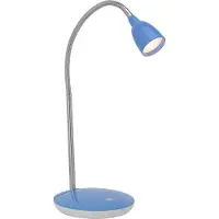 Brilliant LED Tischleuchte Anthony in Silber und Blau 2,4W 250lm
