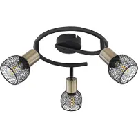 Globo Lighting Strahler Metall schwarz matt, 3x E14