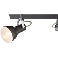 Globo Lighting Strahler Metall braun, weiß, LxBxH: 320x125x140mm, exkl. 2x E14 40W 230V