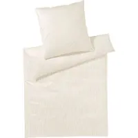 Elegante Mako-Satin Hamburger Streifen 2460 - Farbe: Natur - 70, 80/80 155/220 cm