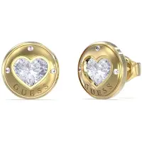 GUESS Rolling Hearts Romantic Gold Plated Earrings JUBE03349JWYGT/U