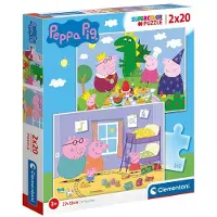 Clementoni -Puzzle 2x20 SuperKolor Peppa Pig 24778