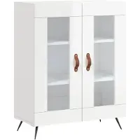 vidaXL Sideboard Hochglanz-Weiß 69,5x34x90 cm Holzwerkstoff