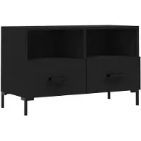 vidaXL TV-Schrank Schwarz 80x36x50 cm Holzwerkstoff