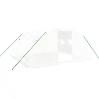vidaXL Gewächshaus mit Stahlrahmen Weiß 16 m² 4x4x2 m