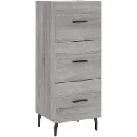 vidaXL Sideboard Grau Sonoma 34,5x34x90 cm Holzwerkstoff