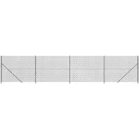 vidaXL Maschendrahtzaun mit Bodenflansch Anthrazit 1,6x10 m