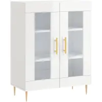 vidaXL Sideboard Hochglanz-Weiß 69,5x34x90 cm Holzwerkstoff