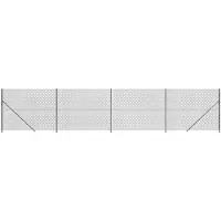 vidaXL Maschendrahtzaun mit Bodenflansch Anthrazit 1,4x10 m