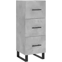 vidaXL Sideboard Betongrau 34,5x34x90 cm Holzwerkstoff