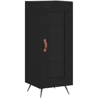 vidaXL Sideboard Schwarz 34,5x34x90 cm Holzwerkstoff