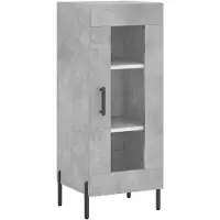 vidaXL Sideboard Betongrau 34,5x34x90 cm Holzwerkstoff