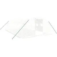 vidaXL Gewächshaus mit Stahlrahmen Weiß 32 m² 8x4x2 m