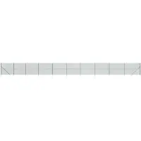 vidaXL Maschendrahtzaun mit Bodenhülsen Grün 1,8x25 m